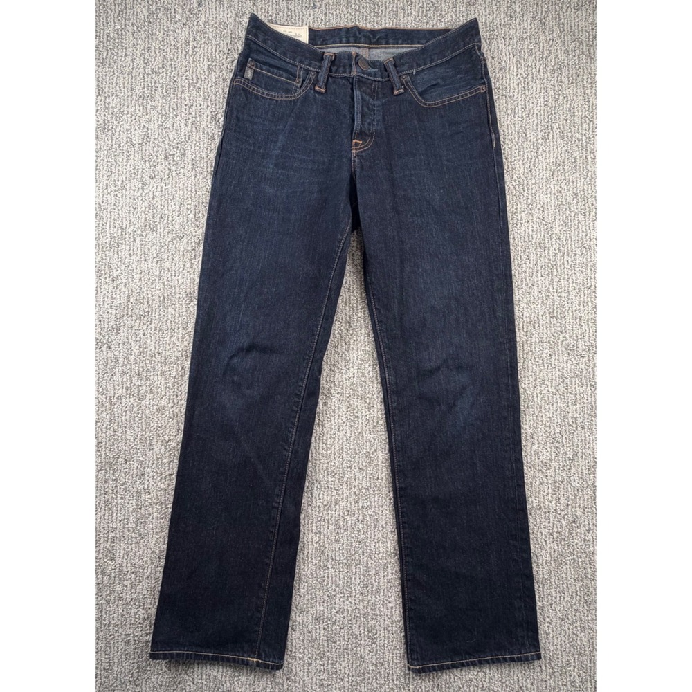 Abercrombie & Fitch Classic Straight Jeans Men 30x30* Dark Wash Button Fly Denim